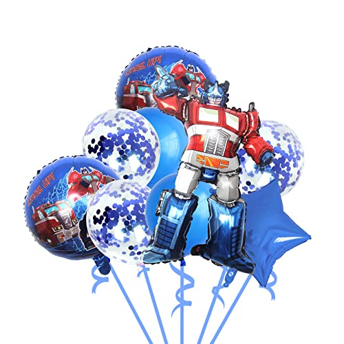 10 pcs Cartoon Ballon FAMILIO-Cartoon Kindergeburtstag Geburtstag Folienballon Ballon Helium Luftballons Dekoration Set Thema Party Dekorationen Heliumballon für Mädchen Junge von FAMILIO