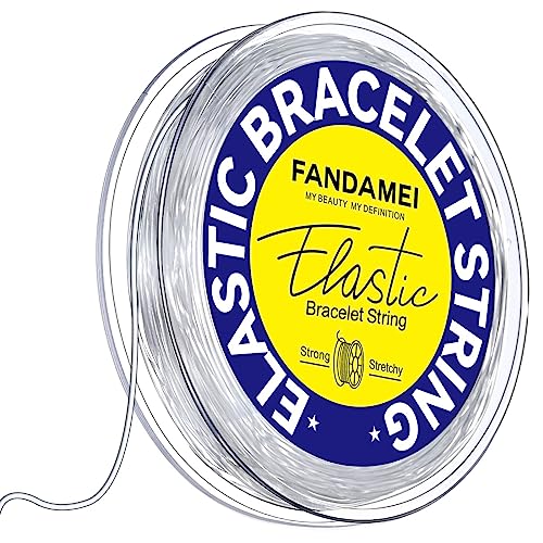 FANDAMEI 1mm x 20m Gummiband Für Armbänder, Elastisches Band Für Armbänder, Schnur Für Armbänder, Transparente Armband Schnur für DIY Handwerk Schmuckherstellung von FANDAMEI