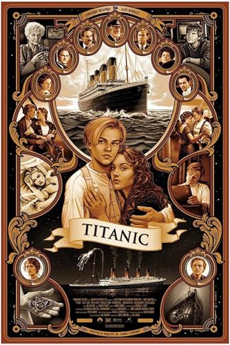 FANGMKJ DIY 5D Diamond Painting Kits for Adults Kids,Titanic,Diamant MalereiSet Embroidery Pattern Round Cross Stitch Kit Mosaic Home Decor-11.8x15.7inch von FANGMKJ