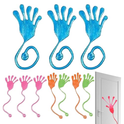 FANGZ Klebrige Hände für Kinder,Klebewandkrabbler für Kinder | Sticky Hands Wall Window Climber Hand Fidget Toys - Dehnbarer Fensterkrabber, Osterkörbchenfüller, Bunte Klebepalme für von FANGZ