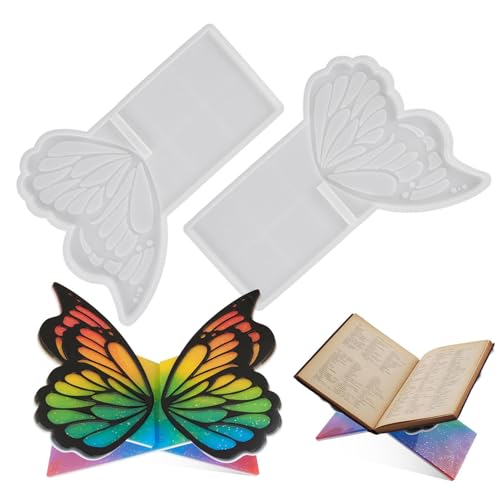 FANGZ Silikon-Buchständerform,Schmetterlings-Silikonform - Silikon-Buchständer in Schmetterlingsform,Vielseitige Notenständer-Silikonform, einzigartige Bücherregalform für Schreibtischdekoration, von FANGZ