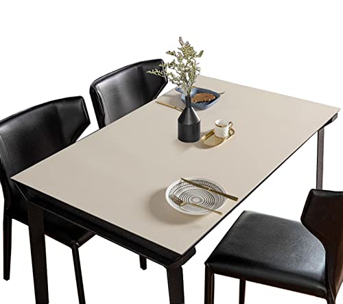 FANIVIN PU Tischdecke Tischmatte Schreibtisch Tischfolie Haushalt Küche Bürobedarf Doppelseitig Tischschutz Matte Wasserdicht Gold+Kaffee 60 * 120cm von FANIVIN