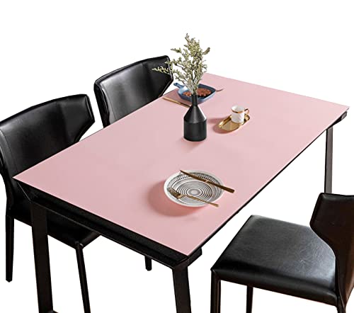 FANIVIN PU Tischdecke Tischmatte Schreibtisch Tischfolie Haushalt Küche Bürobedarf Doppelseitig Tischschutz Matte Wasserdicht Rosa+Blau 80 * 120cm von FANIVIN