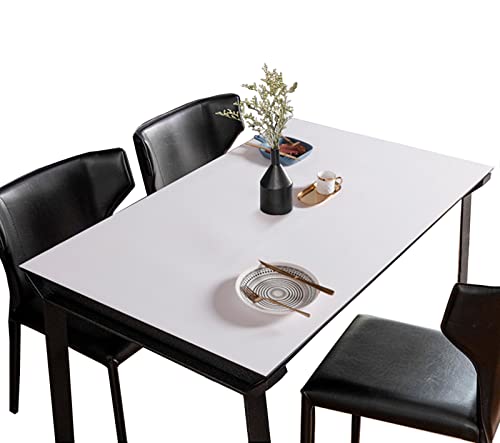 FANIVIN PU Tischdecke Tischmatte Schreibtisch Tischfolie Haushalt Küche Bürobedarf Doppelseitig Tischschutz Matte Wasserdicht Weiß+Grau 80 * 120cm von FANIVIN