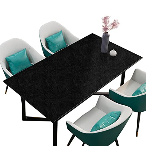 FANIVIN PU Tischdecke Tischmatte Schreibtisch Tischfolie Haushalt Küche Bürobedarf Tischschutz Matte Multifunctional Wasserdicht Schwarz 40 * 180cm von FANIVIN