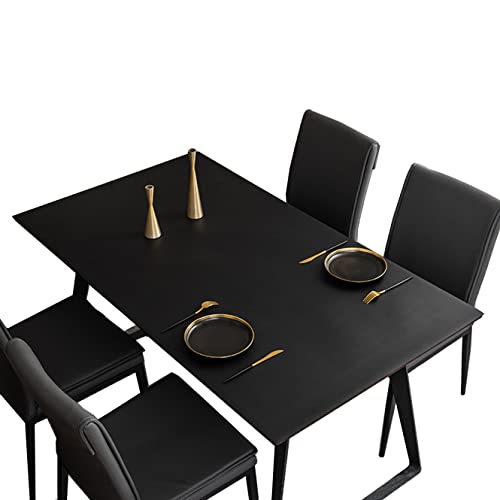 FANIVIN PU Tischdecke Tischmatte Schreibtisch Tischfolie Haushalt Küche Bürobedarf Tischschutz Matte Wasserdicht Multifunctional Schwarz 100 * 100cm von FANIVIN