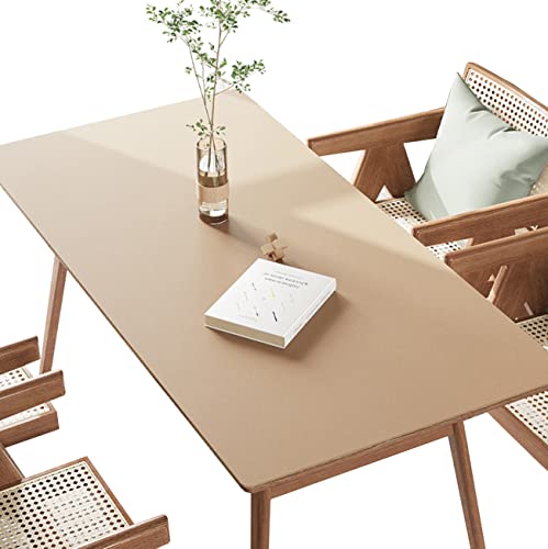 FANIVIN PU Tischdecke Tischmatte Tischfolie Schreibtisch Haushalt Küche Bürobedarf Tischschutz Matte Einseitig Wasserdicht Multifunctional Aprikosenfarbe 90 * 140cm von FANIVIN