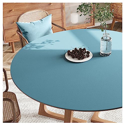 FANIVIN PU Tischdecke Tischmatte Tischfolie Schreibtisch Rund Haushalt Küche Bürobedarf Tischschutz Matte Einseitig Wasserdicht Multifunctional Blau B 40cm von FANIVIN