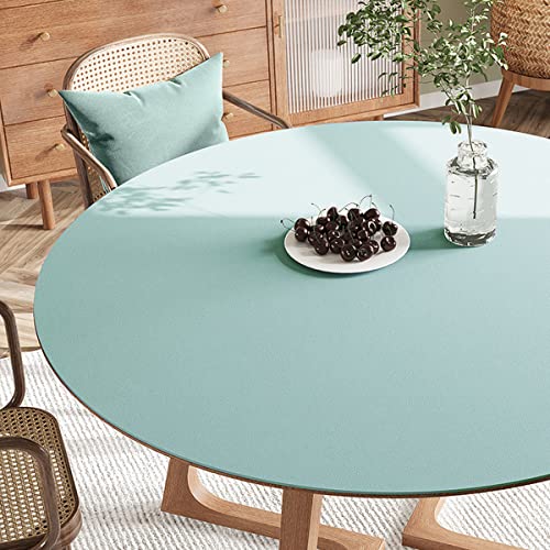 FANIVIN PU Tischdecke Tischmatte Tischfolie Schreibtisch Rund Haushalt Küche Bürobedarf Tischschutz Matte Einseitig Wasserdicht Multifunctional Hell Blau 50cm von FANIVIN