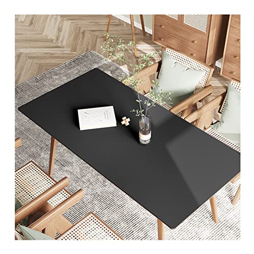 FANIVIN PU Tischdecke Tischmatte Tischfolie Schreibtisch Tischschutz Matte Haushalt Küche Bürobedarf Einseitig Wasserdicht Multifunctional Schwarz 60 * 120cm von FANIVIN