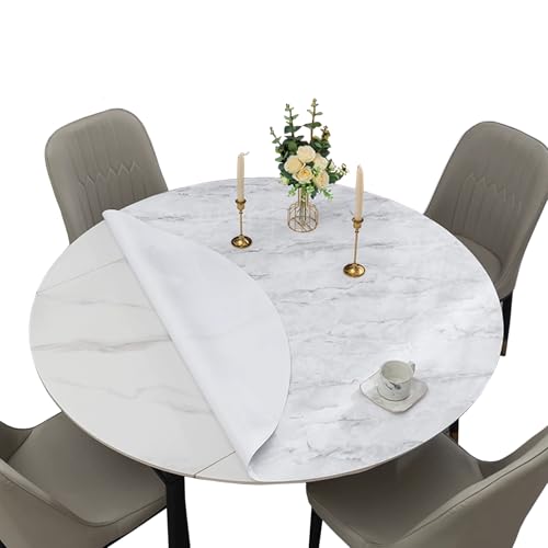 FANIVIN PVC Tischdecke Tischmatte Schreibtisch Tischfolie Schutzfolie Rund Durchmesser 60cm-120cm Wasserdicht Durable Weiß Marmor Rund Durchmesser 100CM FANIVIN PVC Tischdecke Tischmatte Schreibtisch Tischfolie Schutzfolie Rund Durchmesser 60cm-120cm Wasserdicht Durable Weiß Marmor Rund Durchmesser 100CM von FANIVIN