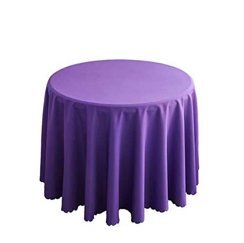 FANIVIN Polyester Tischdecke Tischtuch Tischwäsche Couchtisch Küchentischabdeckung Tafeltuch Rund Einfacher Stil Volett B Durchmesser 160CM von FANIVIN