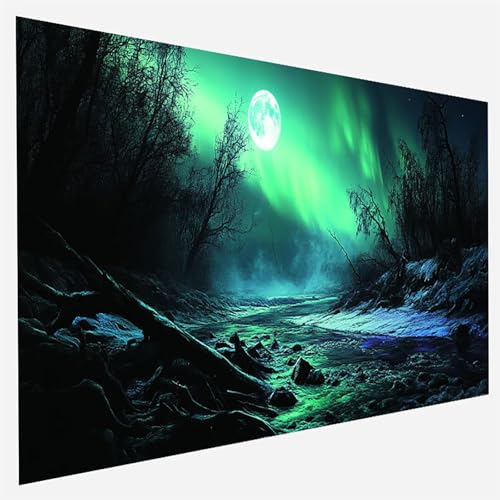 Aurora Malen Nach Zahlen Erwachsene, Malen Nach Zahlen DIY Handgemalt Ölgemälde Kit für Anfänger und Erwachsene, Paint by Numbers Basteln mit Pinseln Home Wand Dekor, 50x100cm Landschaft 9- O- 3 von FANLIGZU