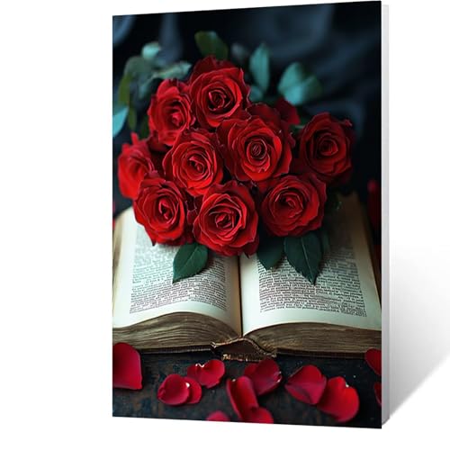 Diamond Painting Erwachsene Buch Diamant Painting Bilder Blume, 5D Malen Nach Zahlen Erwachsene mit Diamond, Quadrat Strasssteine Stickerei Embroidery kit, Wanddeko Wohnzimmer 40 x 55CM Model-11713 Diamond Painting Erwachsene Buch Diamant Painting Bilder Blume, 5D Malen Nach Zahlen Erwachsene mit Diamond, Quadrat Strasssteine Stickerei Embroidery kit, Wanddeko Wohnzimmer 40 x 55CM Model-11713 von FANLIGZU