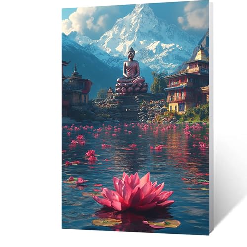 Diamond Painting Erwachsene Schneeberg, 5D Volldiamant Malen Nach Zahlen Zen mit Diamond Painting Zubehör, Runde Diamant Strasssteine Bastelset Erwachsene, DIY set für Zimmer Deko 30x40 cm Model-1062 von FANLIGZU