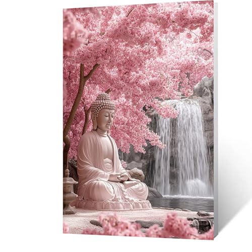 Diamond Painting Erwachsene Wasserfall, 5D Volldiamant Malen Nach Zahlen Zen mit Diamond Painting Zubehör, Runde Diamant Strasssteine Bastelset Erwachsene, DIY set für Deko Wohnzimmer 30x40cm Model822 von FANLIGZU