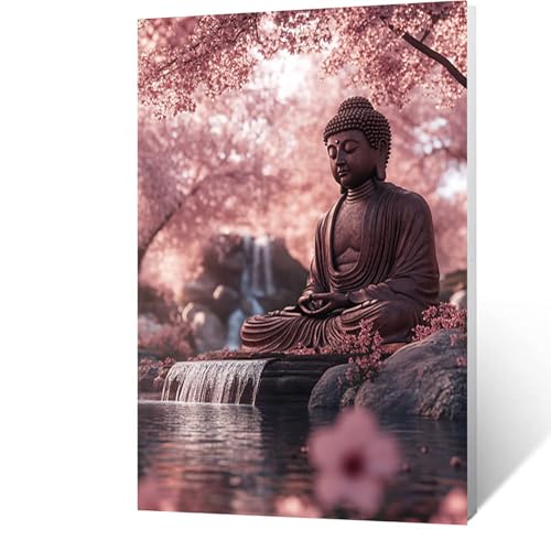 Diamond Painting Erwachsene Zen, 5D Volldiamant Malen Nach Zahlen Landschaft mit Diamond Painting Zubehör, Runde Diamant Strasssteine Bastelset Erwachsene, DIY set für Zimmer Deko 40 x 55 cm Model-813 von FANLIGZU