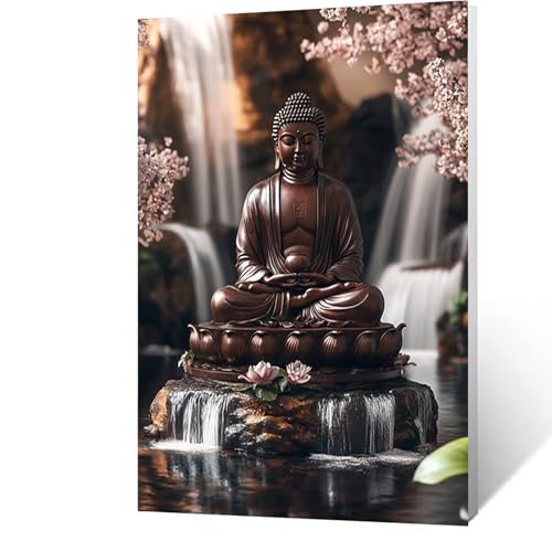 Diamond Painting Erwachsene Zen, 5D Volldiamant Malen Nach Zahlen Wasserfall mit Diamond Painting Zubehör, Runde Diamant Strasssteine Bastelset Erwachsene, DIY set für Zimmer Deko 100x150CM Model-840 von FANLIGZU