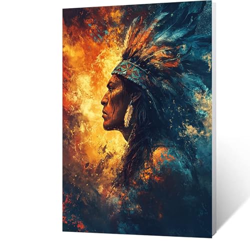 Diamond Painting Erwachsene indisch, 5D Volldiamant Malen Nach Zahlen Abstrakt mit Diamond Painting Zubehör, Runde Diamant Strasssteine Bastelset Erwachsene, DIY set für Zimmer Deko 40x55CM Model-993 von FANLIGZU