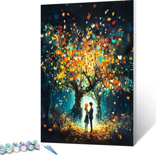 Malen Nach Zahlen Baum, Malen Nach Zahlen Erwachsene, Malen Nach Zahlen Kinder Blume, Pinsel Malen Nach Zahlen, Bastelset Erwachsene DIY für Home Haus Decor Geschenk 70x95 cm (Ohne Rahmen) J- 6 von FANLIGZU