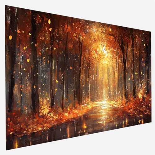 Malen Nach Zahlen Baum, Malen Nach Zahlen Erwachsene, Malen Nach Zahlen Kinder Herbst, Bastelset Erwachsene, Paint by Numbers öLgemäLde für Home Haus Decor, Geschenk füR MäDchen 70x140cm 1- 3- 4 von FANLIGZU