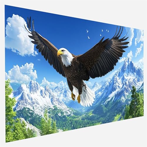 Malen Nach Zahlen Erwachsene Adler, Paint by Numbers, DIY Erwachsene Berg, mit Pinseln und Acrylfarben Handgemalt öLgemäLde Leinwand für Home Wand Decor Geschenk, Ohne Rahmen 35 x 70 cm 5 - 1 - 7 von FANLIGZU