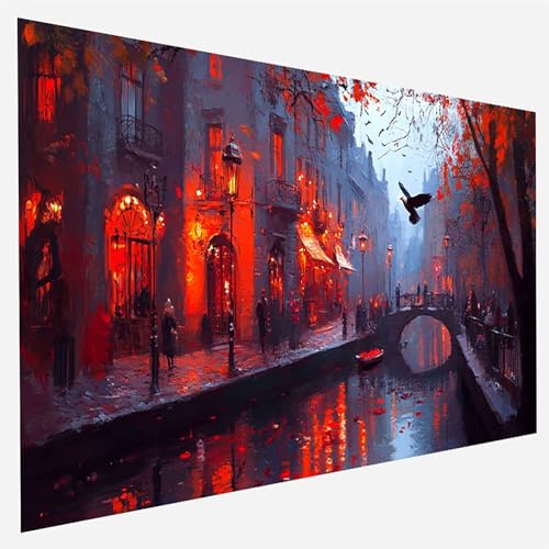 Malen Nach Zahlen Erwachsene Adler, Paint by Numbers Stadt Malen Nach Zahlen, DIY Vorgedruckte Leinen Leinwand öLgemäLde Kits, Bastelset Erwachsene DIY, Home Haus Decor Geschenk 90x180cm T- A- A von FANLIGZU