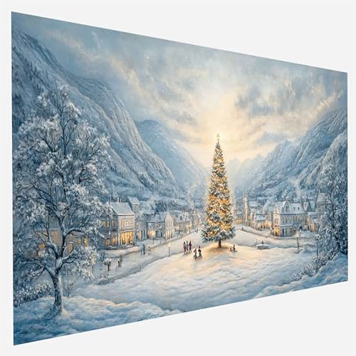 Malen Nach Zahlen Erwachsene Baum, Paint by Numbers, DIY Erwachsene Winter, mit Pinseln und Acrylfarben Handgemalt öLgemäLde Leinwand für Home Wand Decor Geschenk, Ohne Rahmen 80 x 160 cm N-1-0 von FANLIGZU