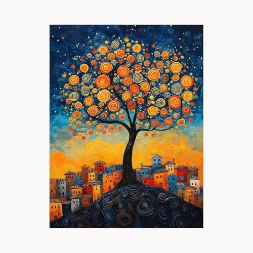 Malen Nach Zahlen Erwachsene Baum Malen Nach Zahlen Kinder Stadt, Basteln Erwachsene Leinwand Bilder 40 x 30 cm,DIY Set mit Pinsel Acrylfarben Farbe Leinwand, Zimmer Deko Geschenke für Frauen FYH-1313 Malen Nach Zahlen Erwachsene Baum Malen Nach Zahlen Kinder Stadt, Basteln Erwachsene Leinwand Bilder 40 x 30 cm,DIY Set mit Pinsel Acrylfarben Farbe Leinwand, Zimmer Deko Geschenke für Frauen FYH-1313 von FANLIGZU