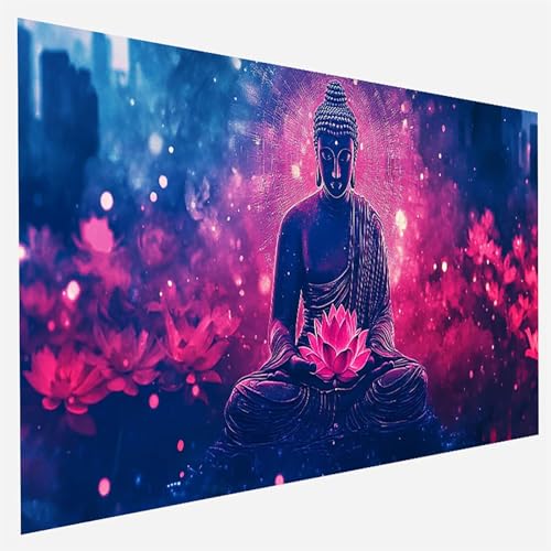 Malen Nach Zahlen Erwachsene Blume, Paint by Numbers, DIY Erwachsene Zen, mit Pinseln und Acrylfarben Handgemalt öLgemäLde Leinwand für Home Wand Decor Geschenk, Ohne Rahmen 35 x 70 cm M - L - A von FANLIGZU