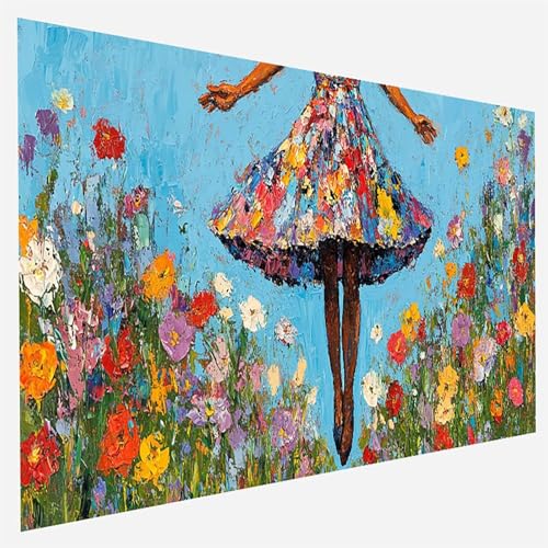 Malen Nach Zahlen Erwachsene Blume, Paint by Numbers Bastelset Erwachsene, DIY Malen Nach Zahlen für Erwachsene und Anfänger Frau, Bastelset Erwachsene Frauen, Home Wand Dekor Geschenk 60x120cm U-K-1 von FANLIGZU