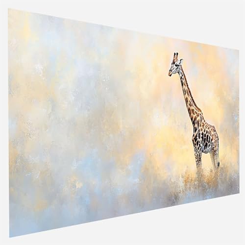 Malen Nach Zahlen Erwachsene Giraffe, Paint by Numbers, DIY Erwachsene Tier, mit Pinseln und Acrylfarben Handgemalt öLgemäLde Leinwand für Home Wand Decor Geschenk, Ohne Rahmen 35 x 70 cm Z-0-2 von FANLIGZU