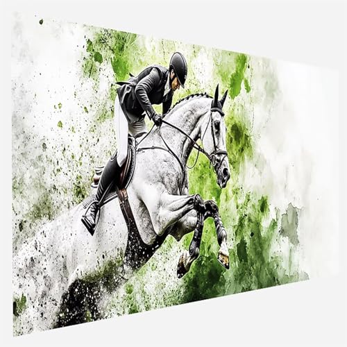 Malen Nach Zahlen Erwachsene Horse, Paint by Numbers, DIY Erwachsene Tier, mit Pinseln und Acrylfarben Handgemalt öLgemäLde Leinwand für Home Wand Decor Geschenk, Ohne Rahmen 35 x 70 cm 9 - E - B von FANLIGZU