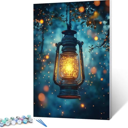 Malen Nach Zahlen Erwachsene Lampe, Paint by Numbers Baum Malen Nach Zahlen, DIY Vorgedruckte Leinwand Ölgemälde Kits, öLgemäLde Bastelset Erwachsene DIY, Home Decor Asthetik, Geschenk 40x55cm U- 3 von FANLIGZU