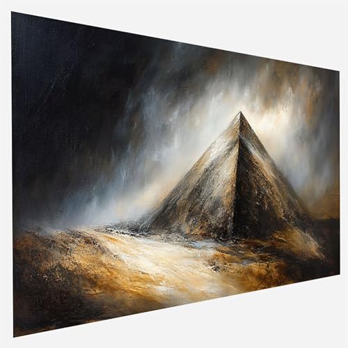 Malen Nach Zahlen Erwachsene Pyramide, Paint by Numbers, DIY Erwachsene Abstrakt, mit Pinseln und Acrylfarben Handgemalt öLgemäLde Leinwand für Home Decor Geschenk, Ohne Rahmen 80x160cm W- 5- K von FANLIGZU