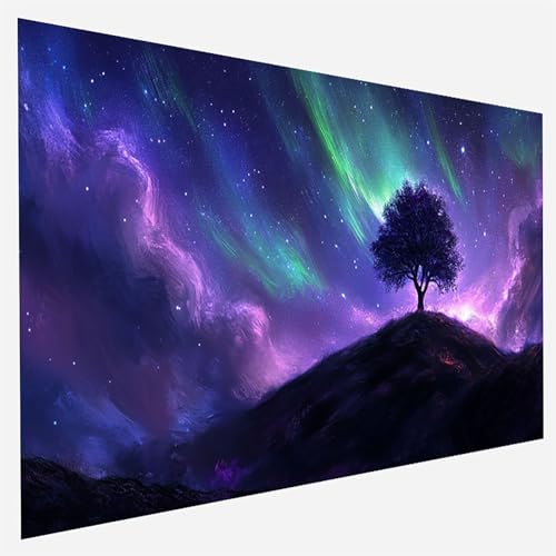 Malen Nach Zahlen Erwachsene Sternenhimmel, Paint by Numbers Baum Malen Nach Zahlen, DIY Vorgedruckte Leinen Leinwand öLgemäLde Kits, Bastelset Erwachsene DIY, Home Haus Decor Geschenk 40x80cm 8-8-G von FANLIGZU