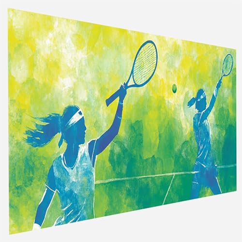 Malen Nach Zahlen Erwachsene Tennis, Paint by Numbers Athlet Malen Nach Zahlen, DIY Vorgedruckte Leinen Leinwand öLgemäLde Kits, Bastelset Erwachsene DIY, Home Haus Decor Geschenk 40x80cm Q-X-J von FANLIGZU