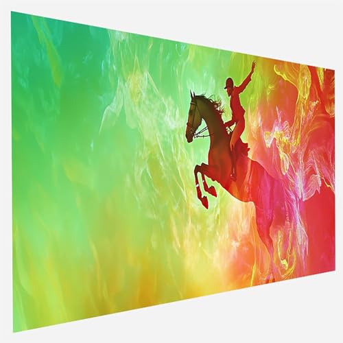 Malen Nach Zahlen Erwachsene Tier, Paint by Numbers Horse Malen Nach Zahlen, DIY Vorgedruckte Leinen Leinwand öLgemäLde Kits, Bastelset Erwachsene DIY, Home Haus Decor Geschenk 90x180cm 8- 6- A von FANLIGZU