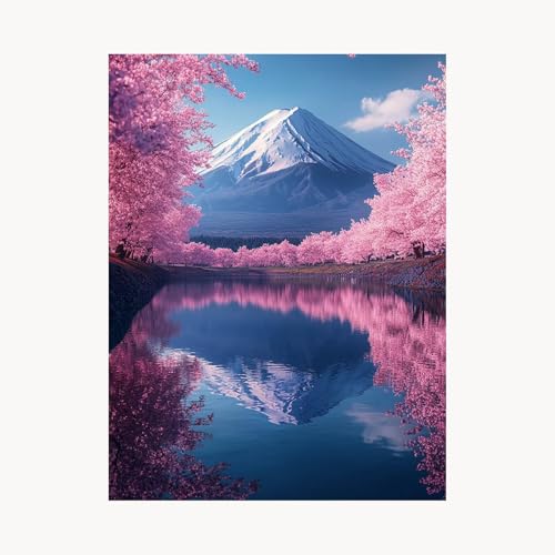 Malen Nach Zahlen Erwachsene Vulkan Fuji Malen Nach Zahlen Kinder Kirschblüten, Basteln Erwachsene Leinwand Bilder 95x70 cm,DIY Set mit Pinsel Acrylfarben Farbe Leinwand, Geschenke für Frauen FYH-4806 Malen Nach Zahlen Erwachsene Vulkan Fuji Malen Nach Zahlen Kinder Kirschblüten, Basteln Erwachsene Leinwand Bilder 95x70 cm,DIY Set mit Pinsel Acrylfarben Farbe Leinwand, Geschenke für Frauen FYH-4806 von FANLIGZU