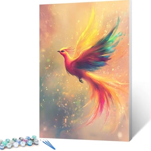 Malen Nach Zahlen Vogel, Malen Nach Zahlen Erwachsene, Malen Nach Zahlen Kinder Fantasie, Pinsel Malen Nach Zahlen, Bastelset Erwachsene für Home Haus Decor Geschenk 70x95 cm (Ohne Rahmen ) Z - 6 von FANLIGZU