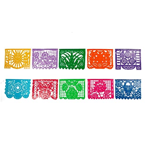 FANMEX - Fantastik - Authentische mexikanische Girlande - Klassisches Modell - Papel picado 5 Meter (Kunststoff) von FANMEX