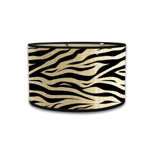 FANSU Lampenschirm fuir Tischlampe, Leopardenmuster Lampenschirm Hängelampe Lampenabdeckung für E27 Stehlampe Tischlampe Deckenleuchte Wohnzimmer Deko (Zebra,30x30x20cm) von FANSU