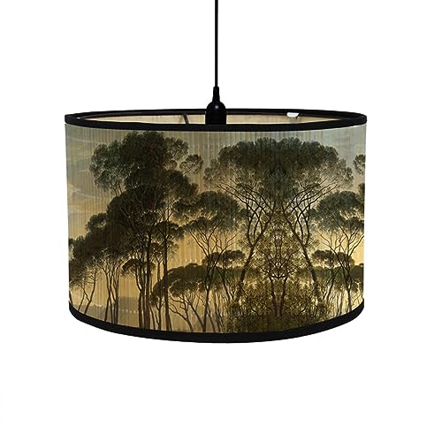 FANSU Lampenschirm fuir Tischlampe, Pflanze Vogel Lampenschirm Hängelampe Lampenabdeckung für Stehlampe Tischlampe Deckenleuchte Wohnzimmer Moderner Deko (Chinesischer Stil,30x30x20cm) von FANSU