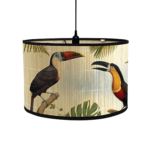 FANSU Lampenschirm fuir Tischlampe, Pflanze Vogel Lampenschirm Hängelampe Lampenabdeckung für Stehlampe Tischlampe Deckenleuchte Wohnzimmer Moderner Deko (Zweig,30x30x20cm) von FANSU