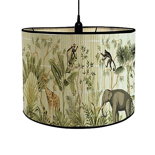 FANSU Lampenschirm fuir Tischlampe,Klassisch Lampenschirm Hängelampe Lampenabdeckung für Stehlampe Tischlampe Deckenleuchte Wohnzimmer Moderner Deko (30 * 20cm,Elefant) von FANSU