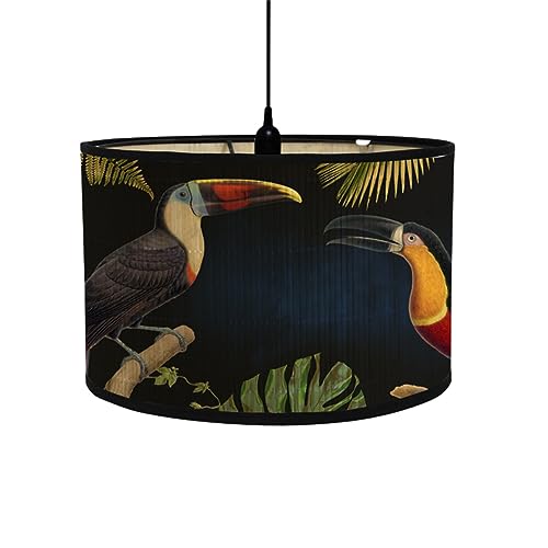 FANSU Lampenschirm fuir Tischlampe,Klassisch Lampenschirm Hängelampe Lampenabdeckung für Stehlampe Tischlampe Deckenleuchte Wohnzimmer Moderner Deko (30 * 20cm,Monstera) von FANSU