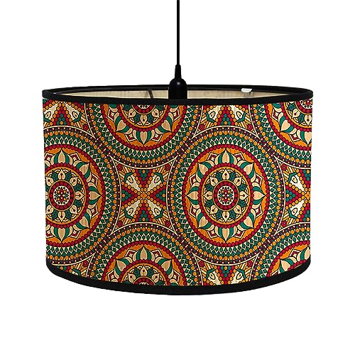 FANSU Lampenschirm fuir Tischlampe,Lampenschirm Hängelampe Lampenabdeckung für Stehlampe Tischlampe Deckenleuchte Wohnzimmer Moderner Deko (20x30cm,Mandala 1) von FANSU