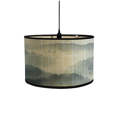 FANSU Lampenschirm fuir Tischlampe,Lampenschirm Hängelampe Lampenabdeckung für Stehlampe Tischlampe Deckenleuchte Wohnzimmer Moderner Deko (20x30cm,Wolken Meer 7) von FANSU