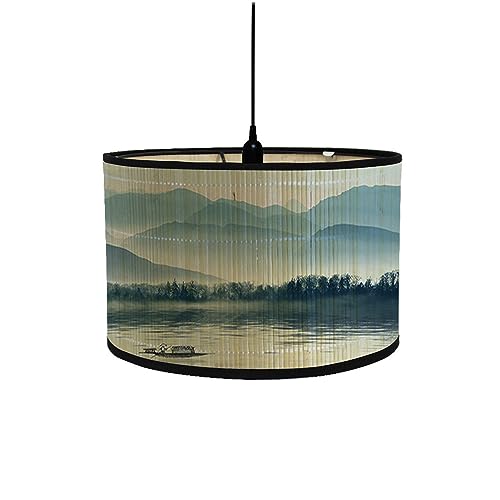 FANSU Lampenschirm fuir Tischlampe,Lampenschirm Hängelampe Lampenabdeckung für Stehlampe Tischlampe Deckenleuchte Wohnzimmer Moderner Deko (20x30cm,Wolken Meer 9) von FANSU