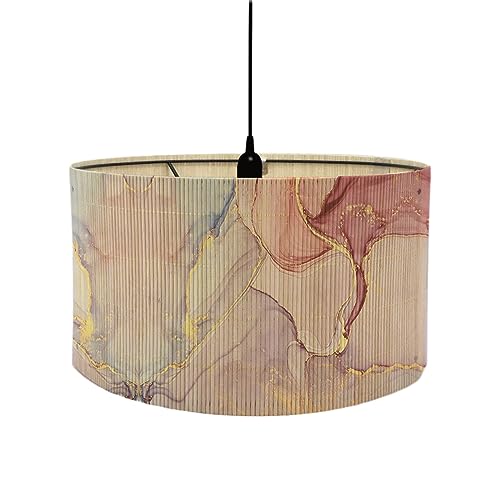 FANSU Lampenschirm fuir Tischlampe,Marmormuster Lampenschirm Hängelampe Lampenabdeckung für Stehlampe Tischlampe Deckenleuchte Wohnzimmer Moderner Deko (Gradient,30 * 20cm) von FANSU